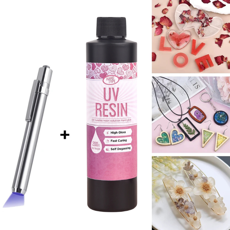 Colle Résine Epoxy 200g + Lampe UV OFFERTE - Bricolage, DIY....