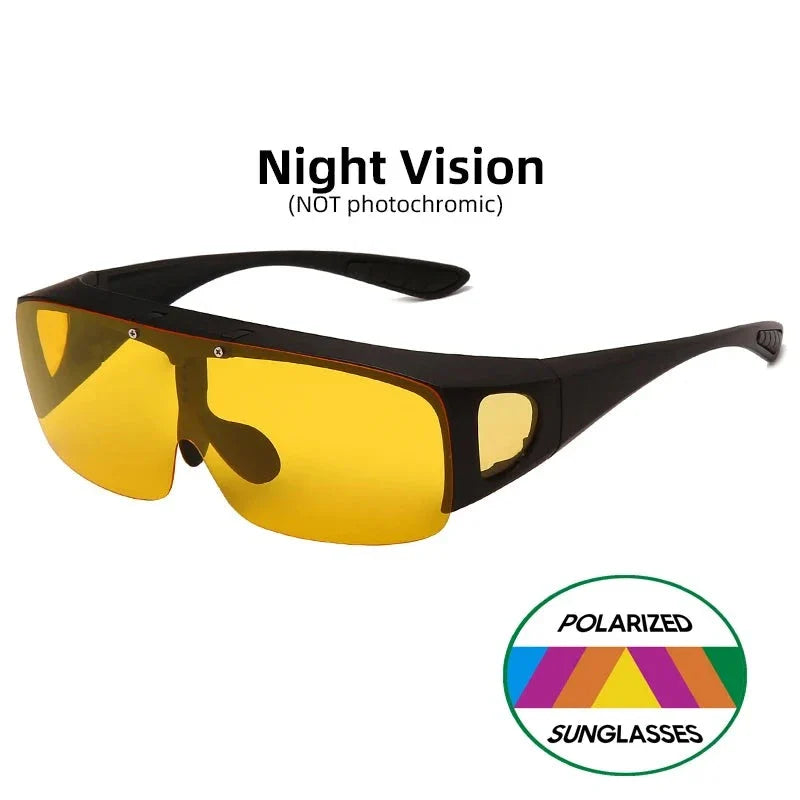 Surlunettes de conduite anti-éblouissement verres repliables