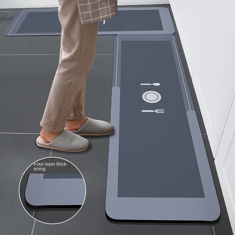 Tapis de Cuisine en Polymère Antidérapant et Confortable