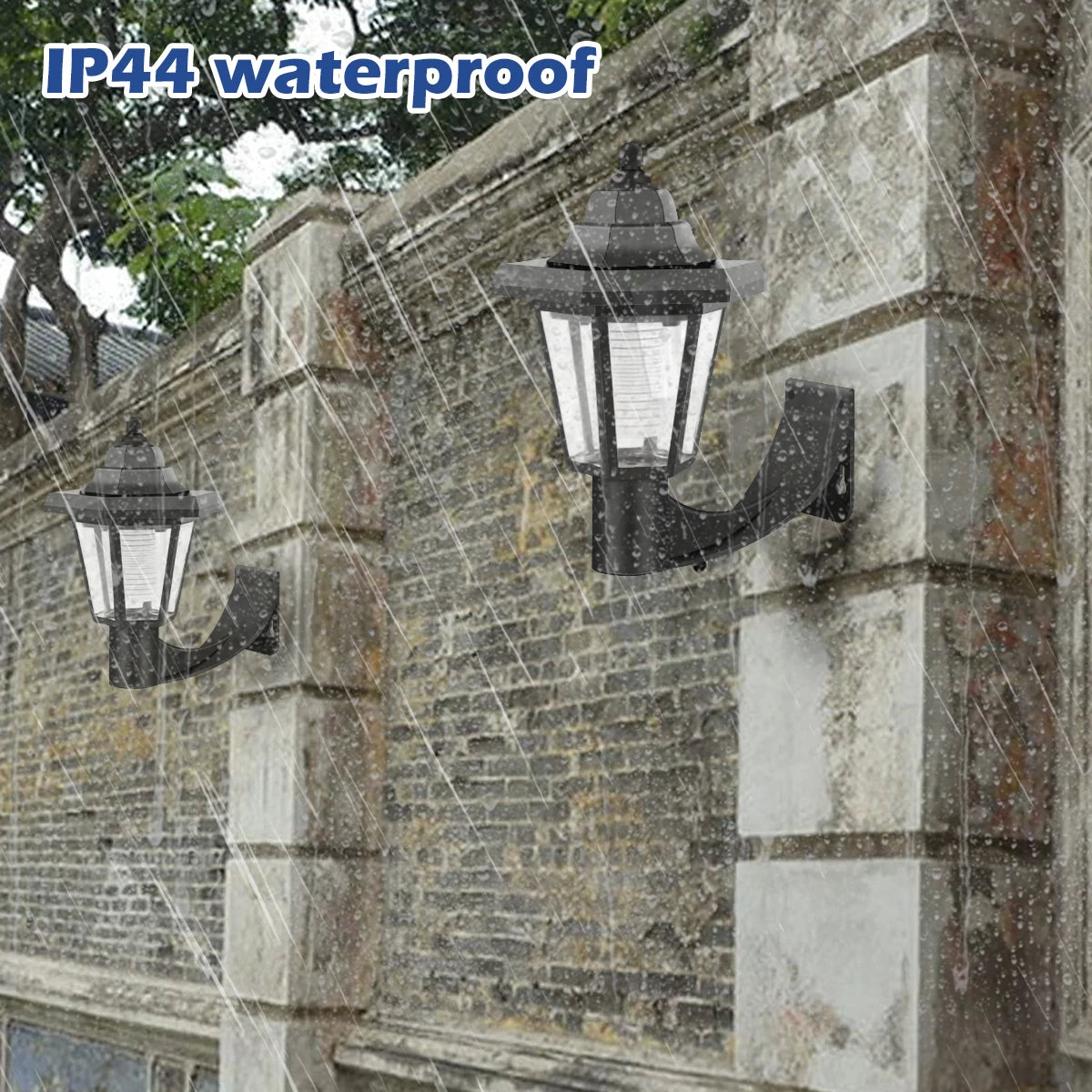 Lot de 2 Appliques Solaires LED Vintages