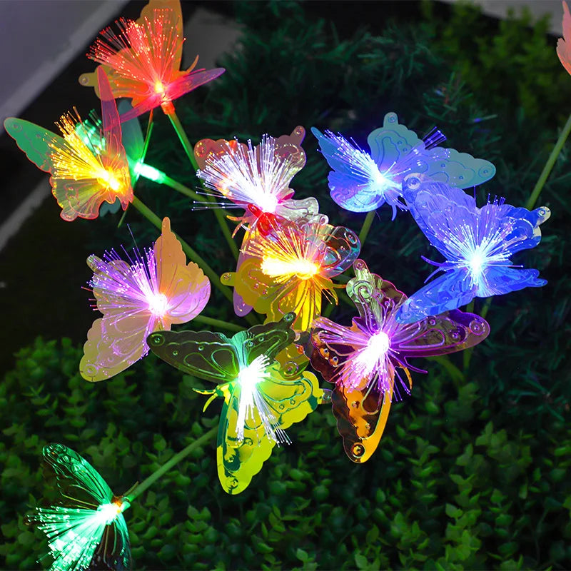 Lampe LED Solaire à Papillons à 6 Branches