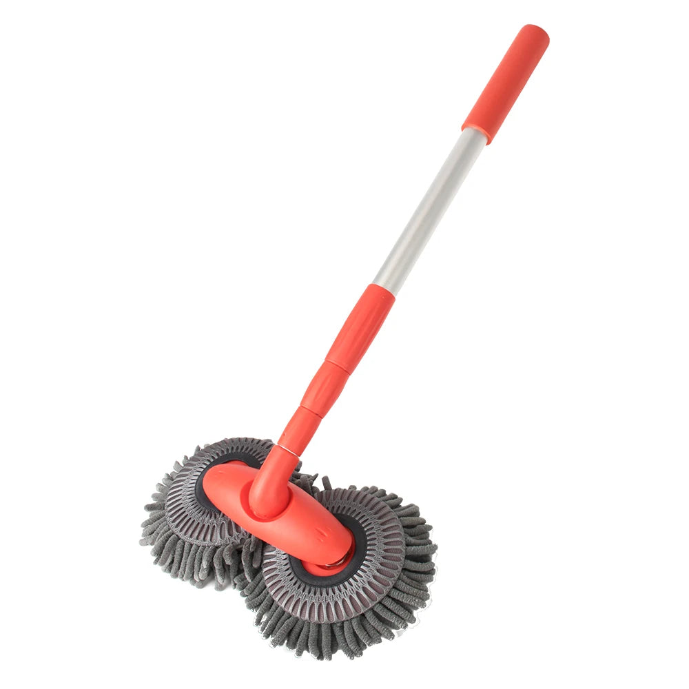 Vadrouille de lavage de voiture à double tête rotative