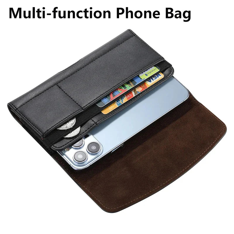 Pochette avec Clip de Ceinture en Cuir PU