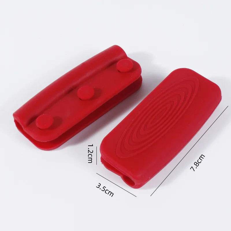 3x Poignées en silicone de cuisine anti-brûlure