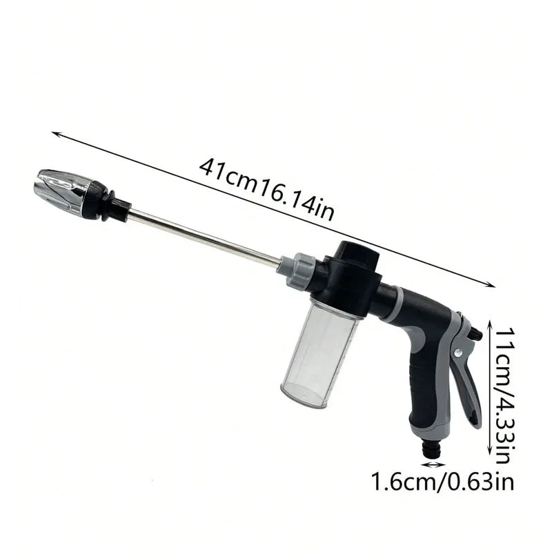 Pistolet d'arrosage de jardin à haute pression à longue tige et réservoir