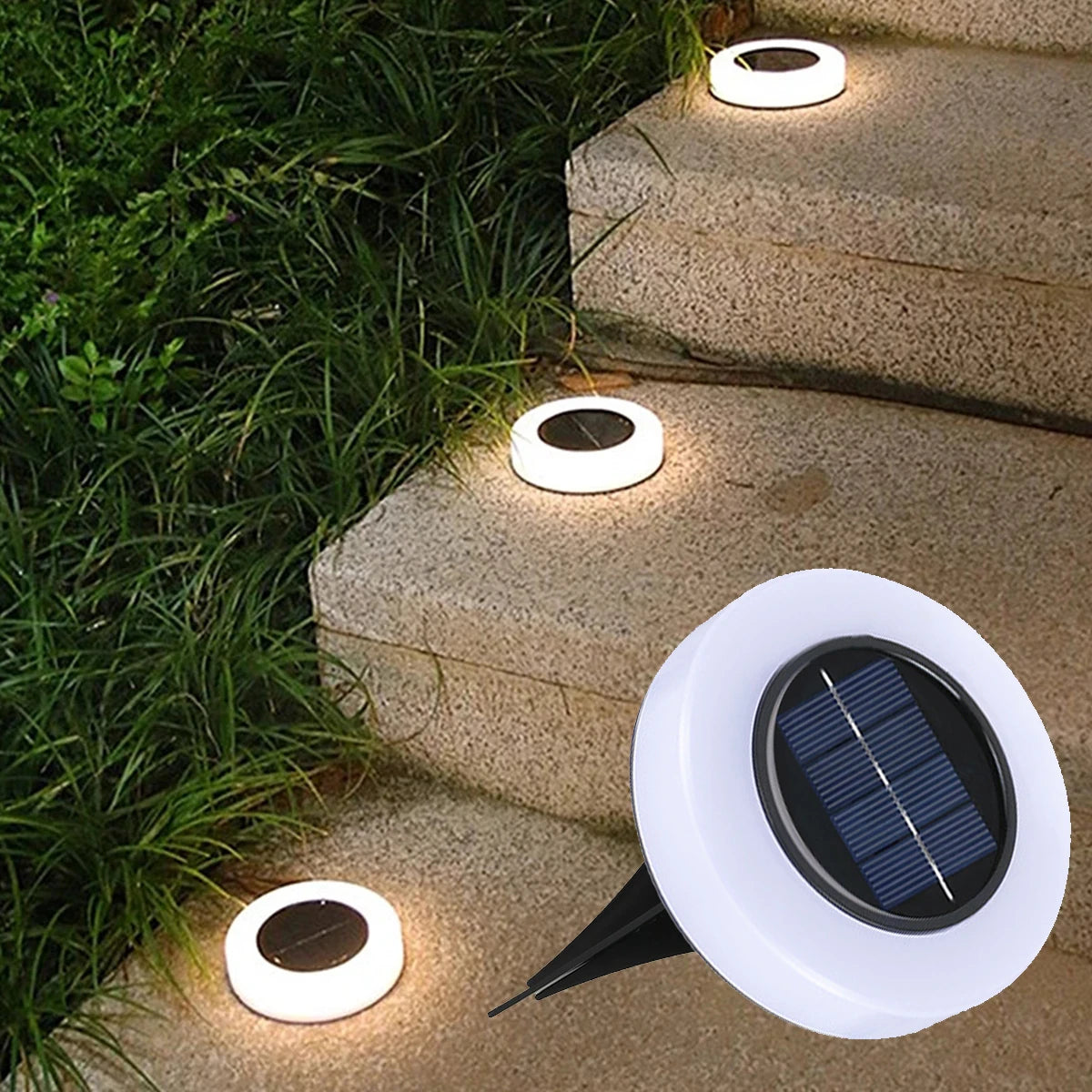 Lot de 4 Spots LED Solaires Waterproofs