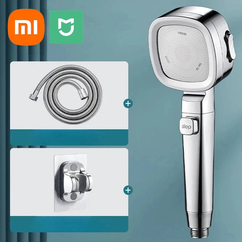 Pommeau de Douche à Haute Pression 3 Modes - 5 FILTRES ANTI-CALCAIRE OFFERTS