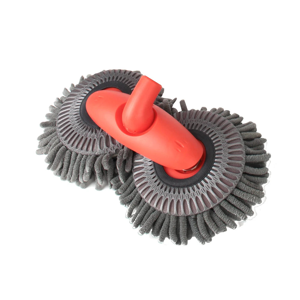 Vadrouille de lavage de voiture à double tête rotative