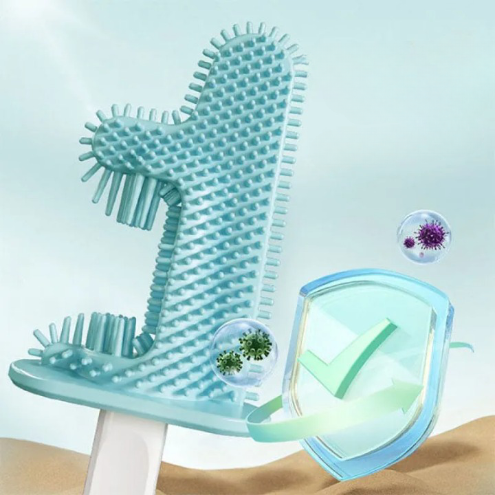 Brosse de toilette cactus silicone - anti bactérie