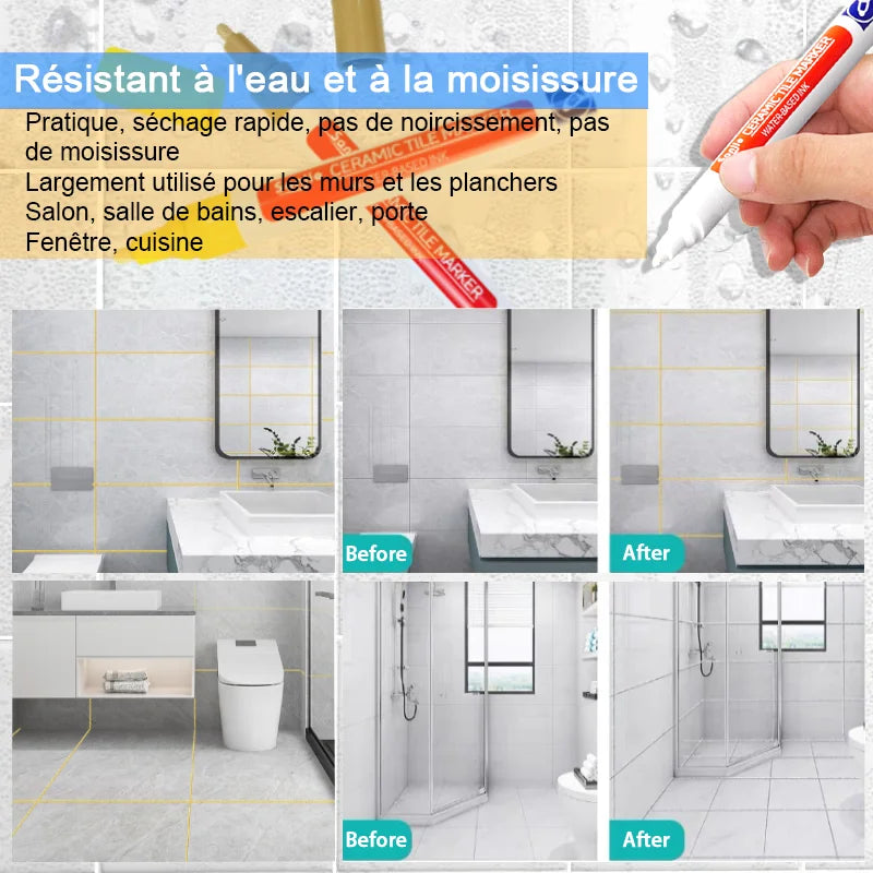 Stylo Marqueur pour Joints Étanche