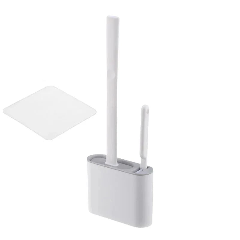 Kit Brosse de Toilette Silicone Souple + Brosse de Nettoyage