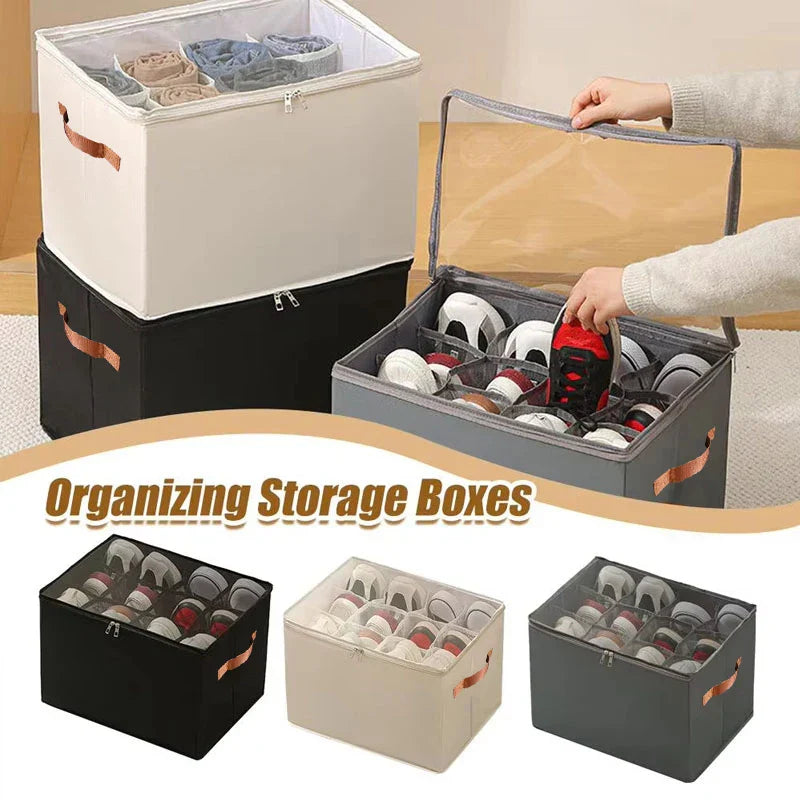 Boîte de Rangement Organisateur de Chaussures à Compartiments