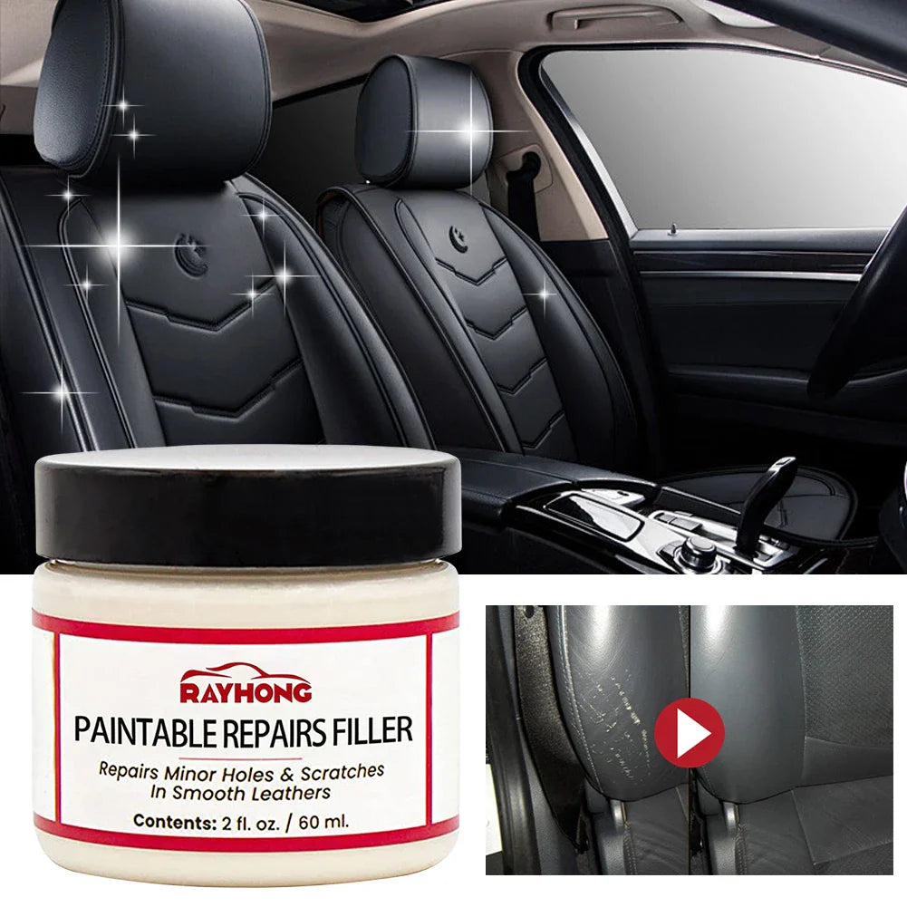 Pâte de Remplissage de Réparation Cuir - Kit Complet