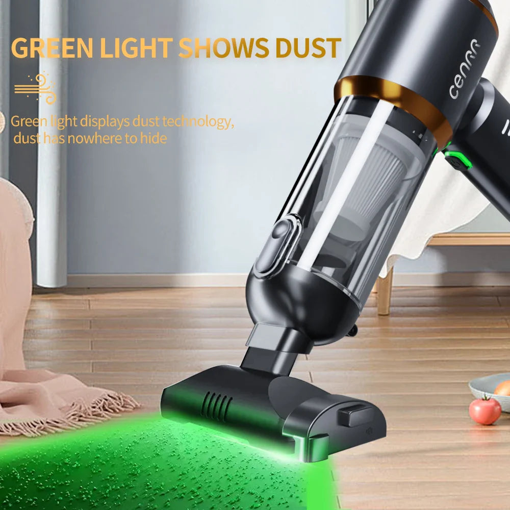 Aspirateur à Main Sans Fil avec Lumière Anti-Poussière - 4 Filtres + Pochette OFFERTS