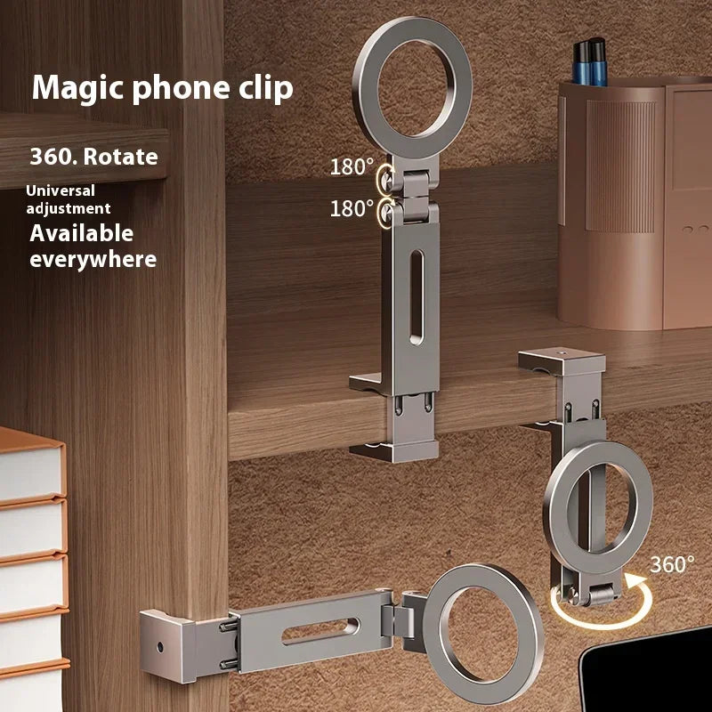 Support de téléphone universel magnétique et pliable - Rotation 360°