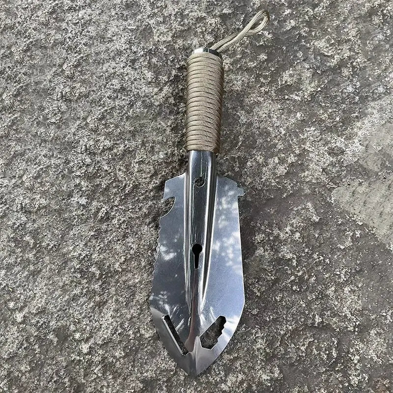 Mini Pelle de Camping & Survie 7 en 1 Multifonctionnelle