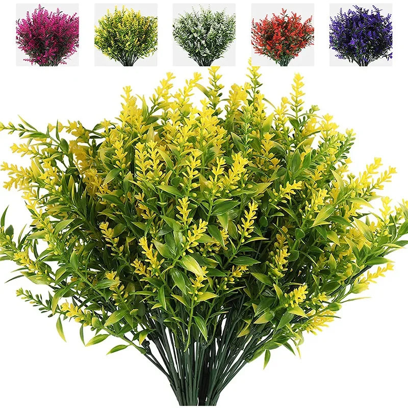 Lot de 10 Plantes Artificielles d'Extérieures