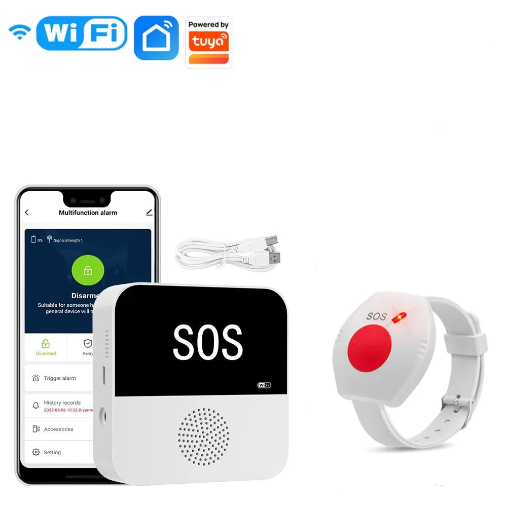 bouton d'urgence WIFI pour personnes âgées