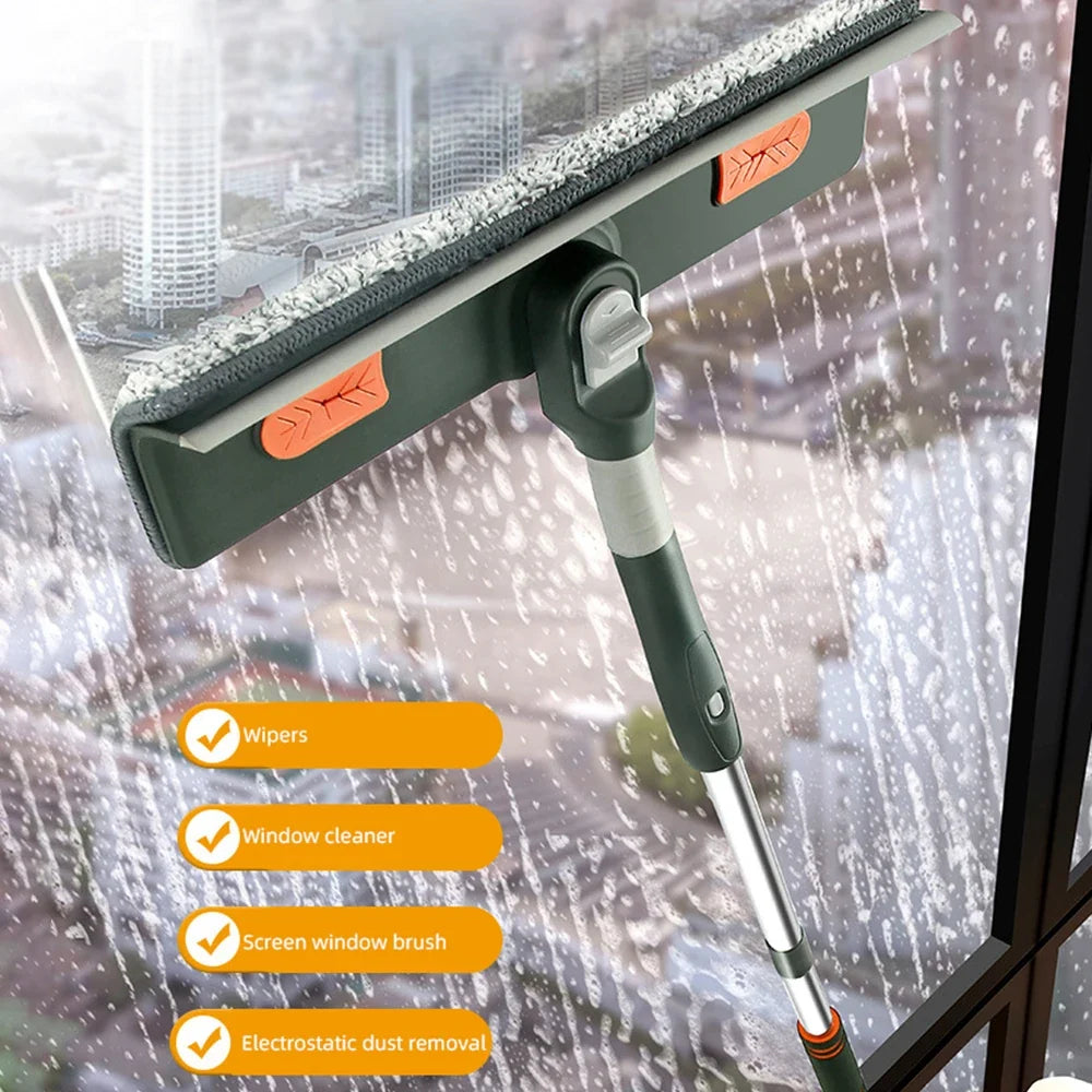 Nettoyeur de vitres Téléscopique 2 en 1