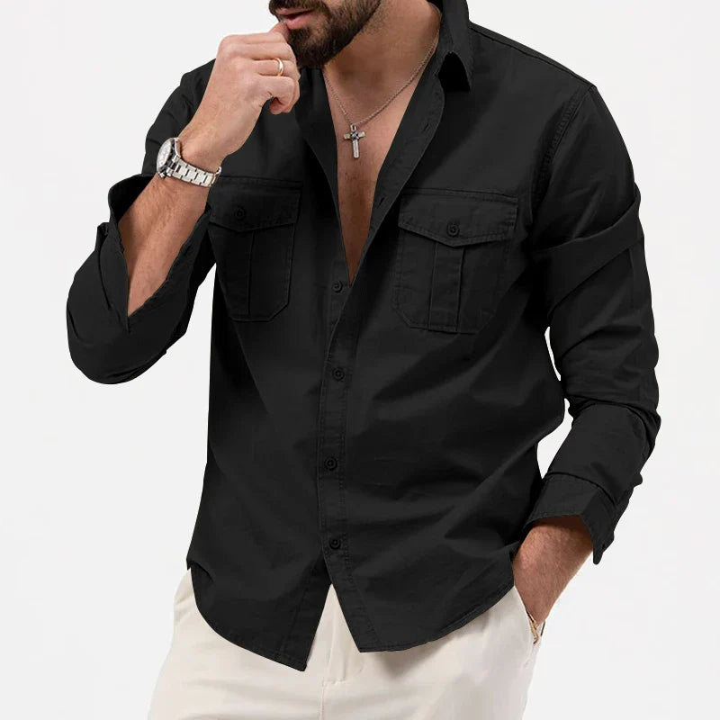 Chemise multi-poches décontractée et respirante