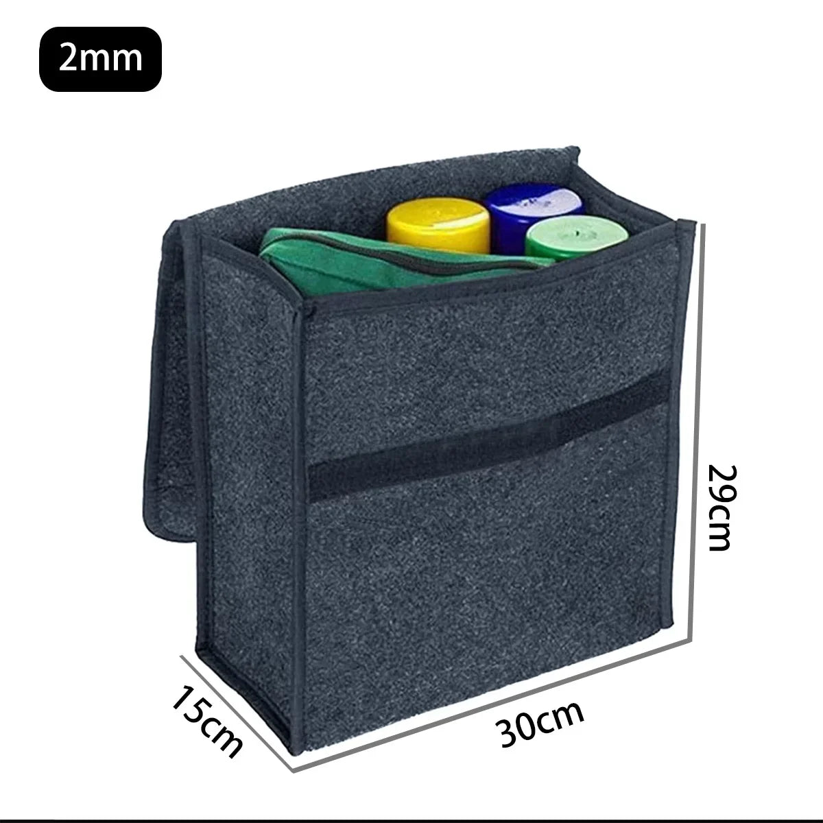 Boîte de Rangement en Feutrine avec Poignée pour Voiture