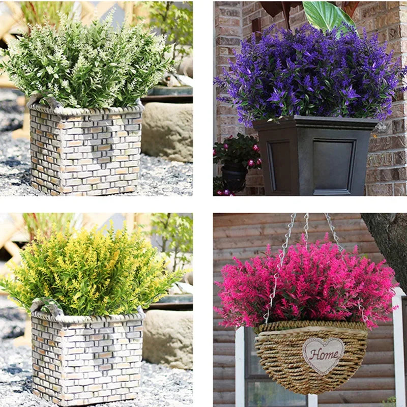 Lot de 10 Plantes Artificielles d'Extérieures