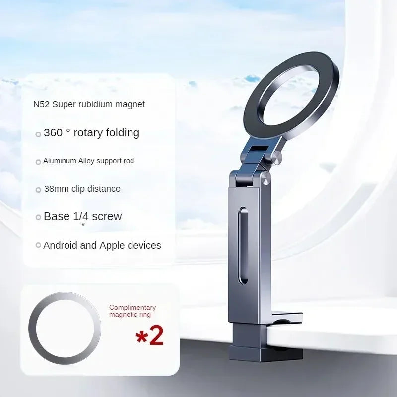 Support de téléphone universel magnétique et pliable - Rotation 360°