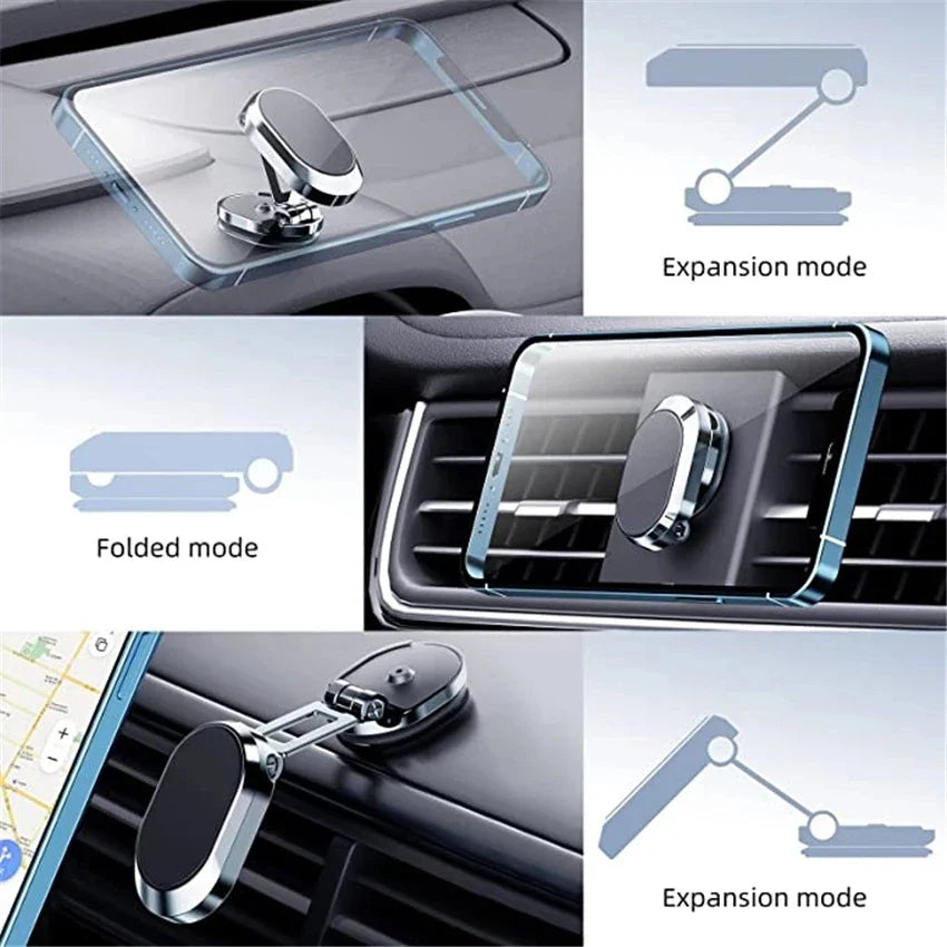 Support Téléphone Magnétique Voiture – 360° Pliable
