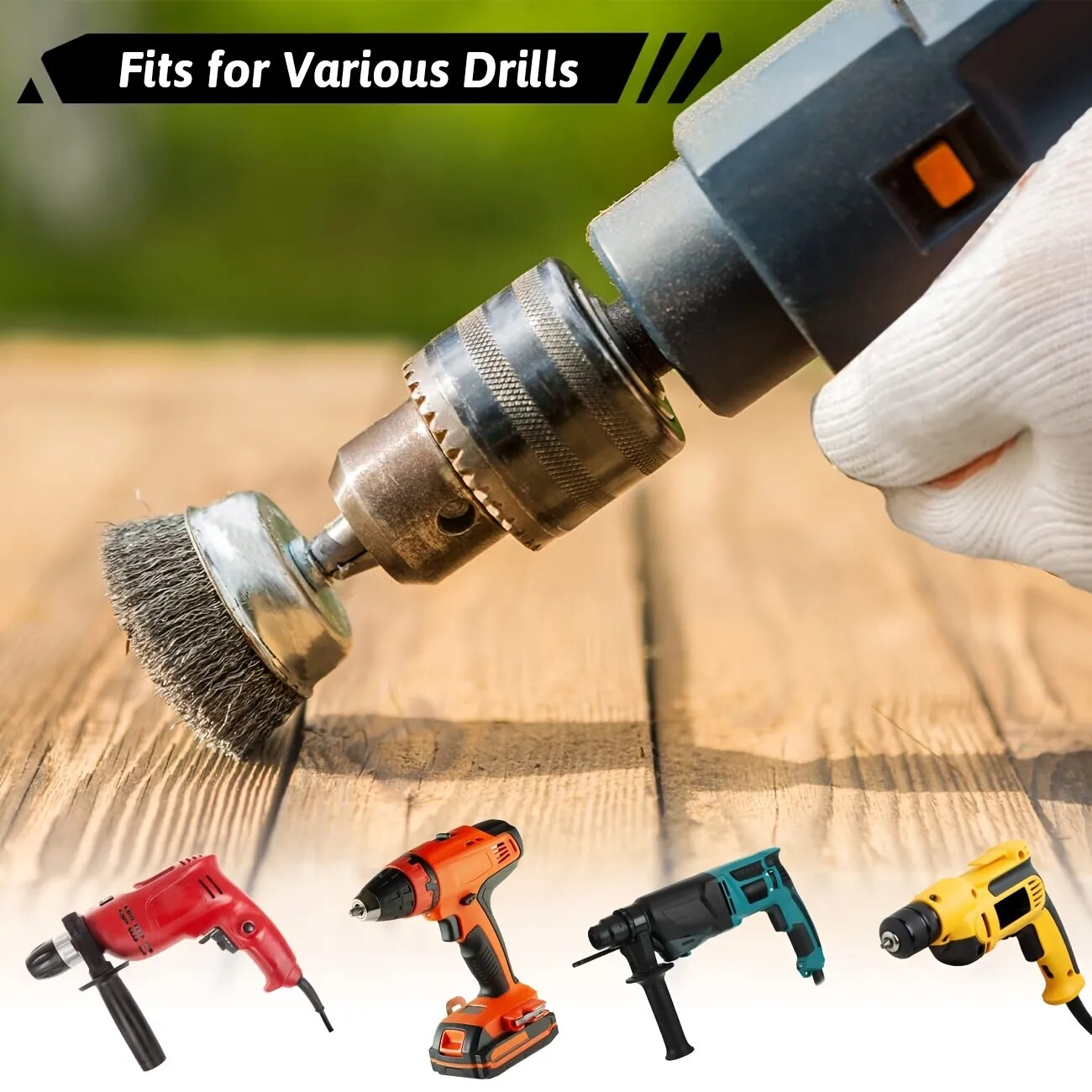 Jeu de 10 Brosses Métalliques en Acier