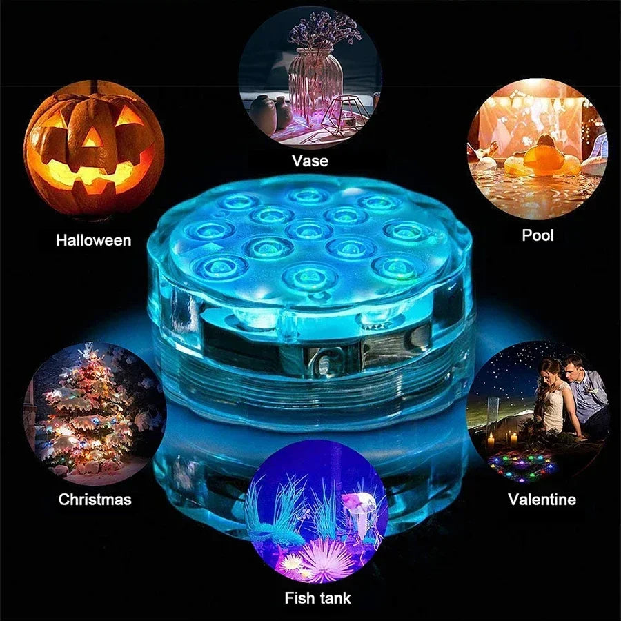 Lot de 4 Spots Lumineux RGB Waterproof - 16 Couleurs + 1 Télécommande