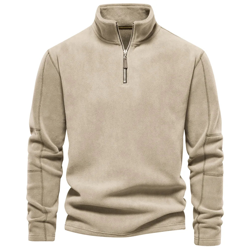 Pull polaire col cheminé à zip