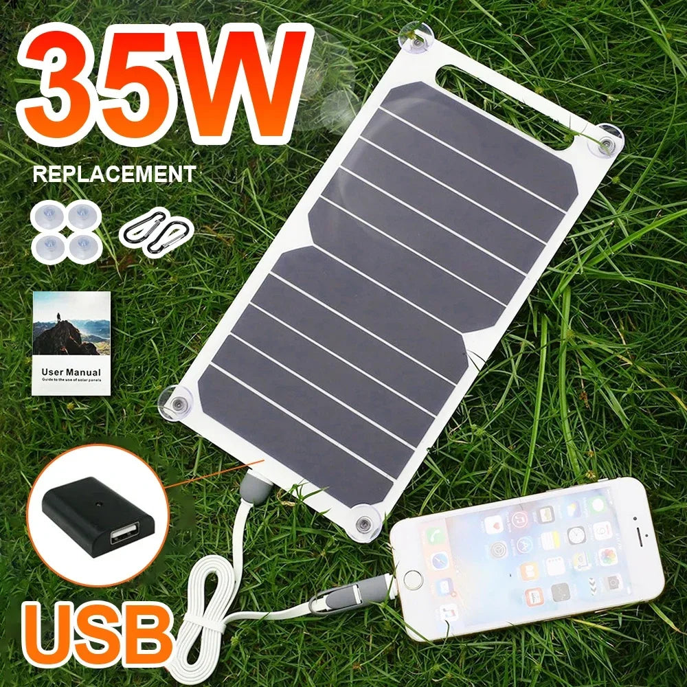 Panneau Chargeur Solaire USB 35W – Camping & Outdoor
