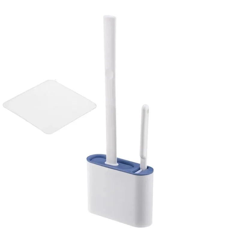 Kit Brosse de Toilette Silicone Souple + Brosse de Nettoyage