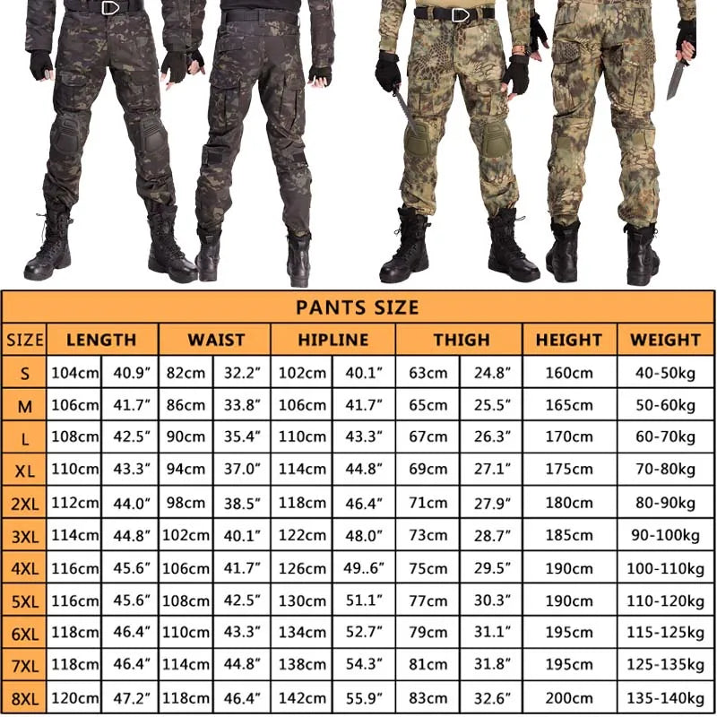 Pantalon Tactique avec Genouillère de Protection