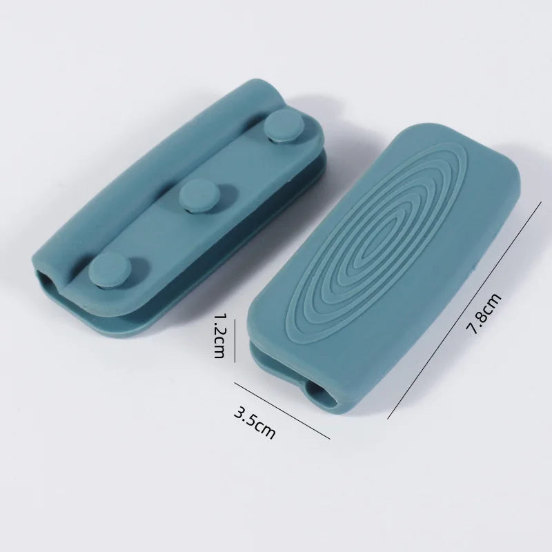 3x Poignées en silicone de cuisine anti-brûlure