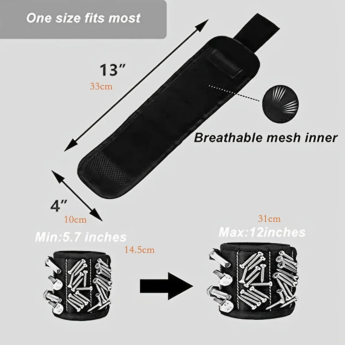 Bracelet Magnétique Porte-VIS Aimanté – Réglable