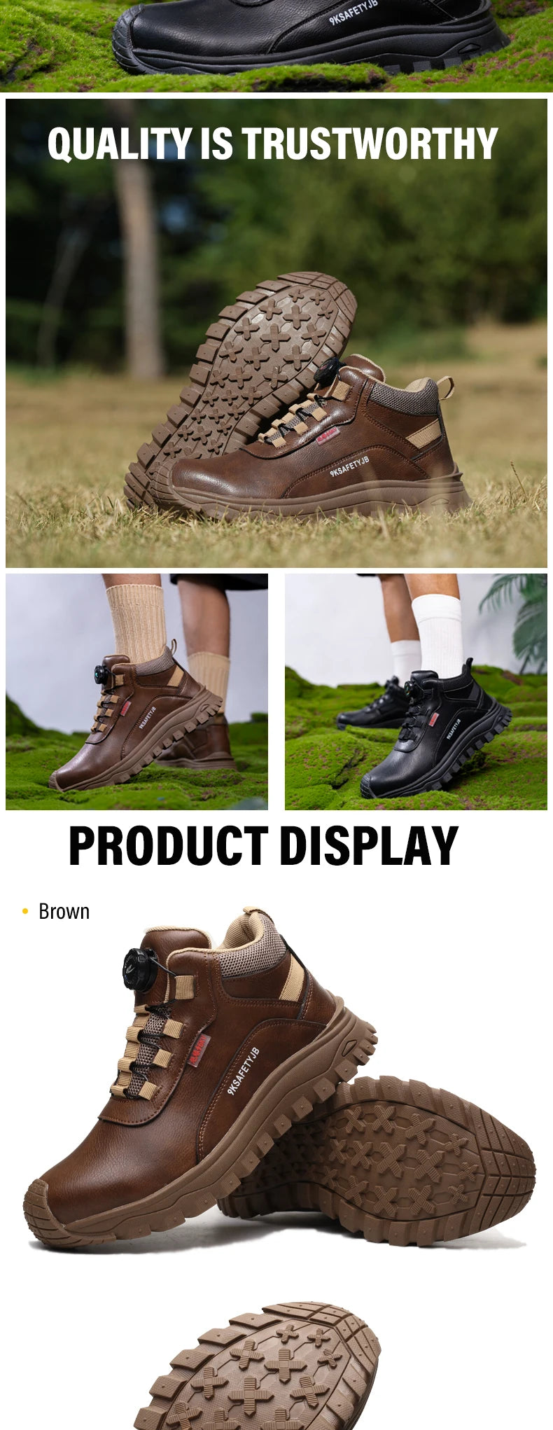 Bottes de sécurité Parker imperméables et à lacets Homme