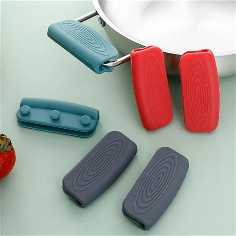 3x Poignées en silicone de cuisine anti-brûlure
