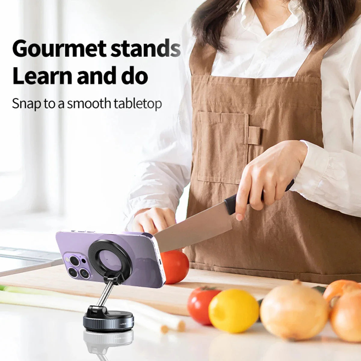 Support de voiture 360° pliable et magnétique à ventouse puissante