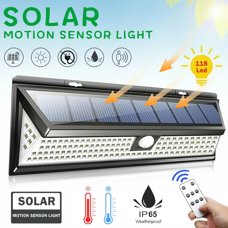 Applique Murale Solaire avec Télécommande