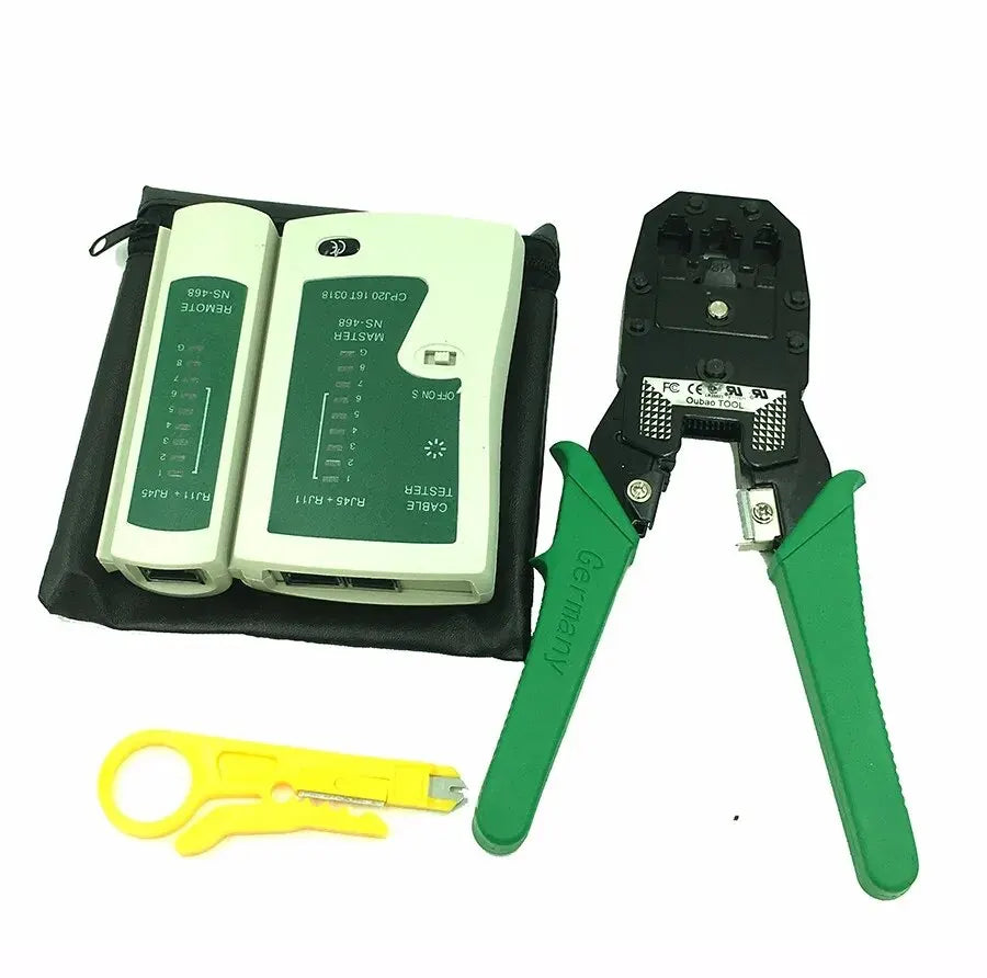 Kit Pince à Dénuder et à Sertir + Testeur Câble Réseau