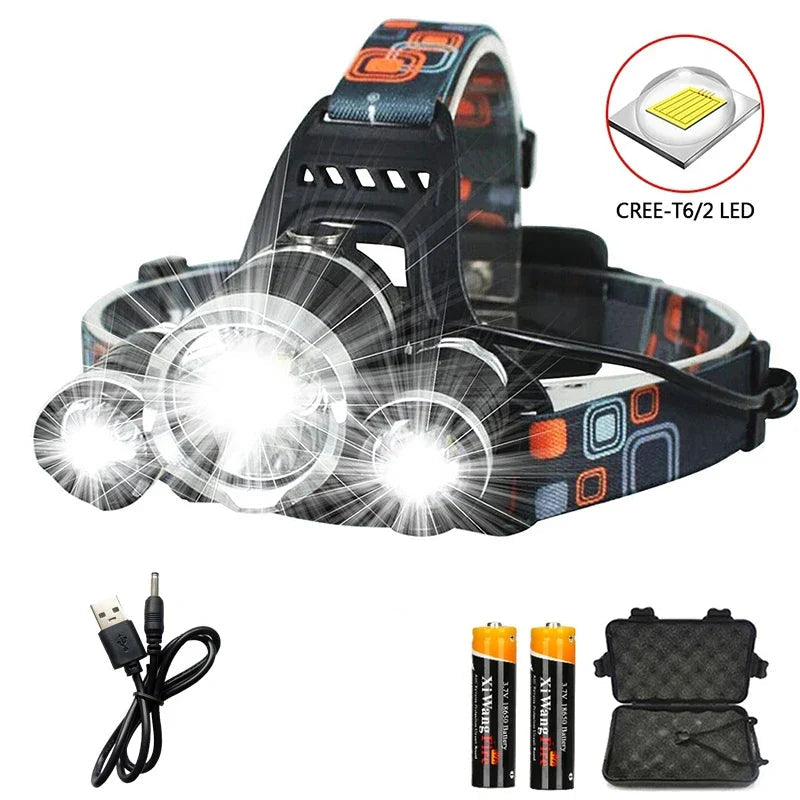 Lampe Frontale Triple Eclairage - Puissance Max