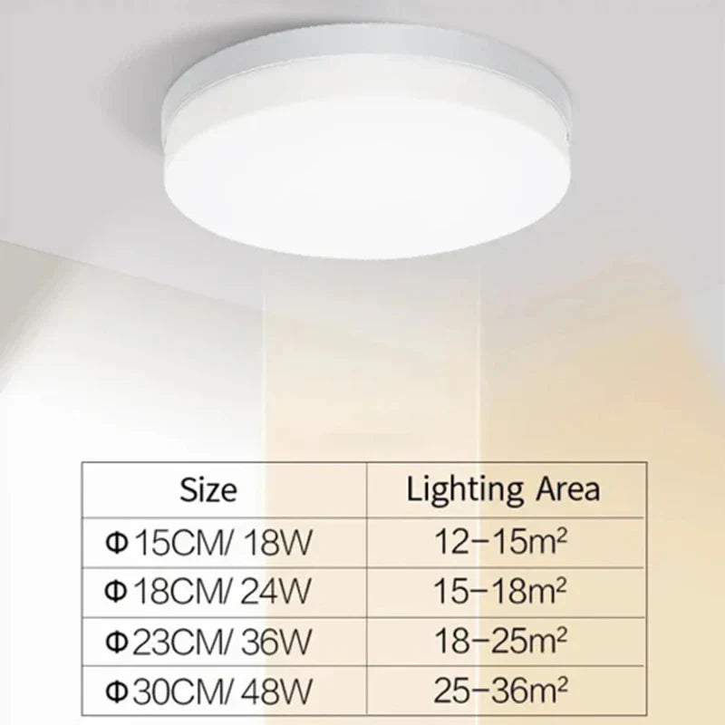 Plafonnier LED à Capteur de Mouvement - 18W 24W 36W 48W