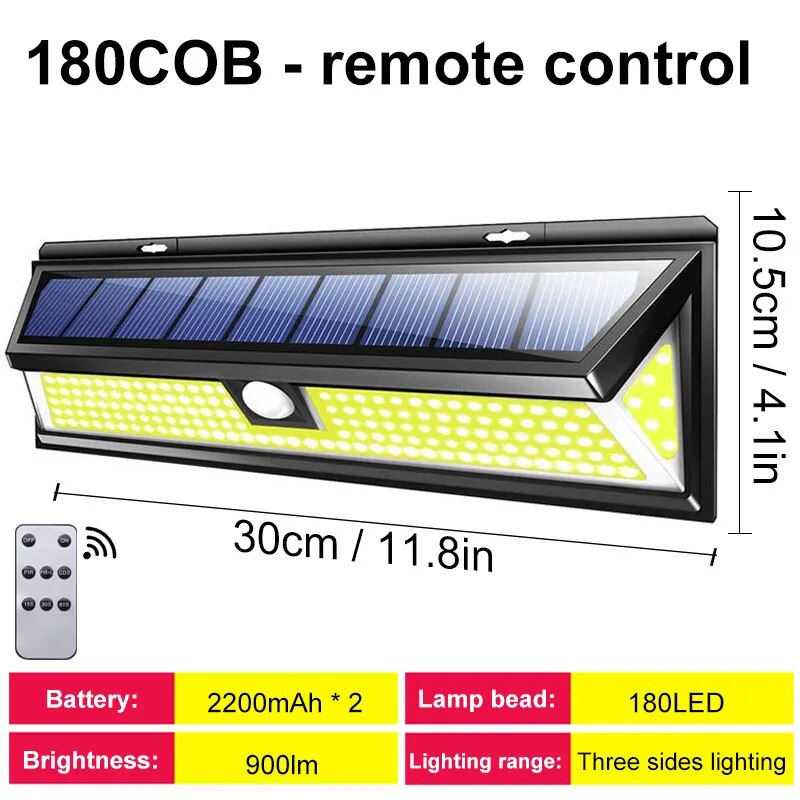 Applique Murale Solaire avec Télécommande