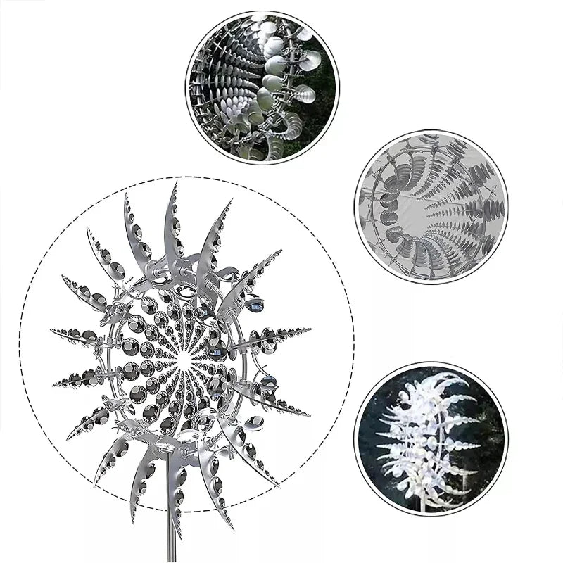 Moulin à vent Magique en métal Illusion d'optique