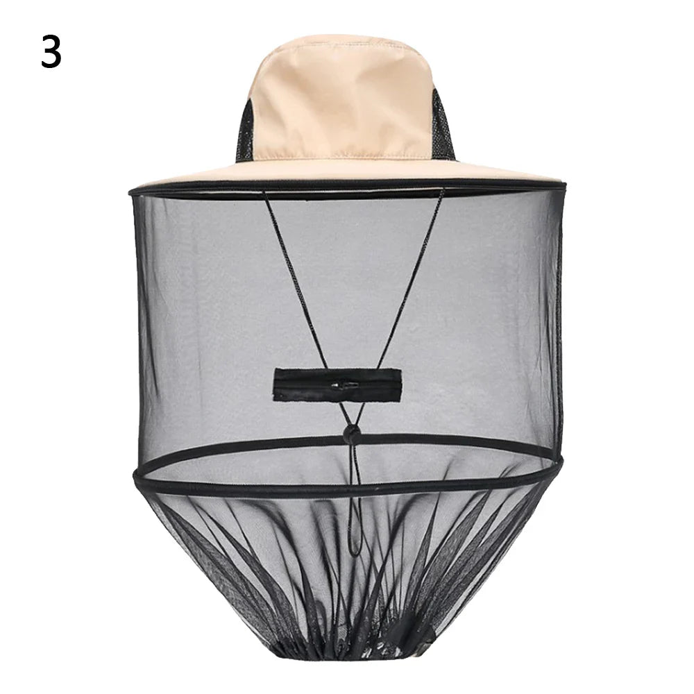 Chapeau anti-moustique pliable unisexe avec filet