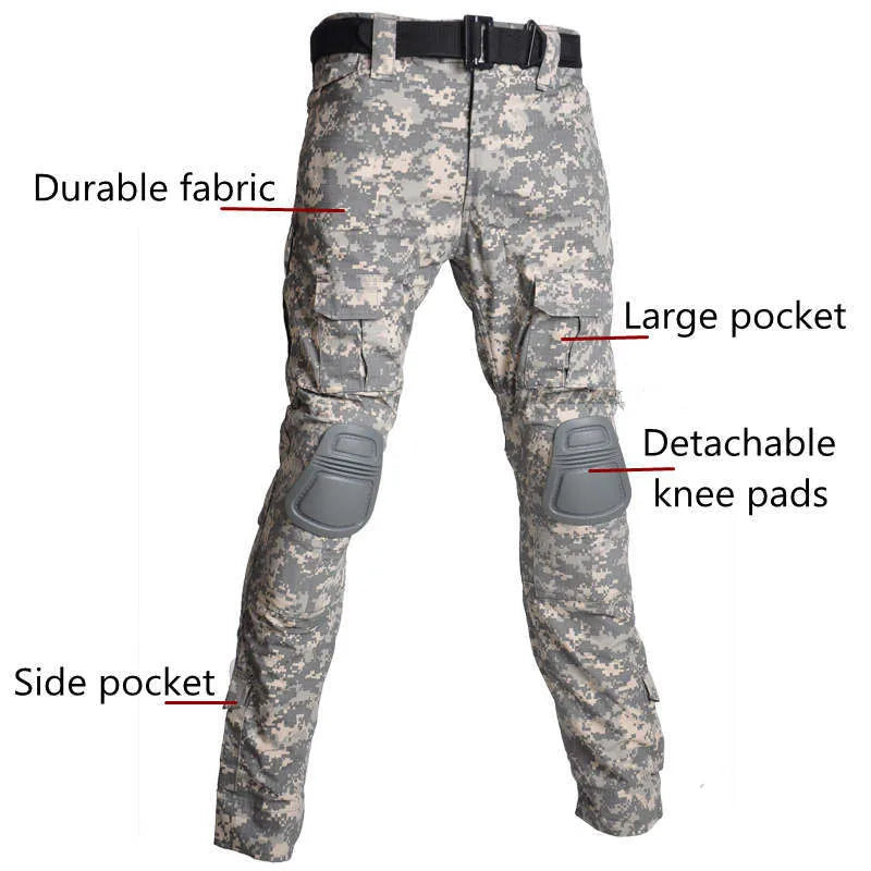 Pantalon Tactique avec Genouillère de Protection