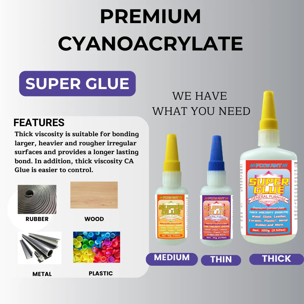 Colle Cayanocarylate SUPERGLUE Instantanée - 1 ACHETÉE = 1 OFFERTE