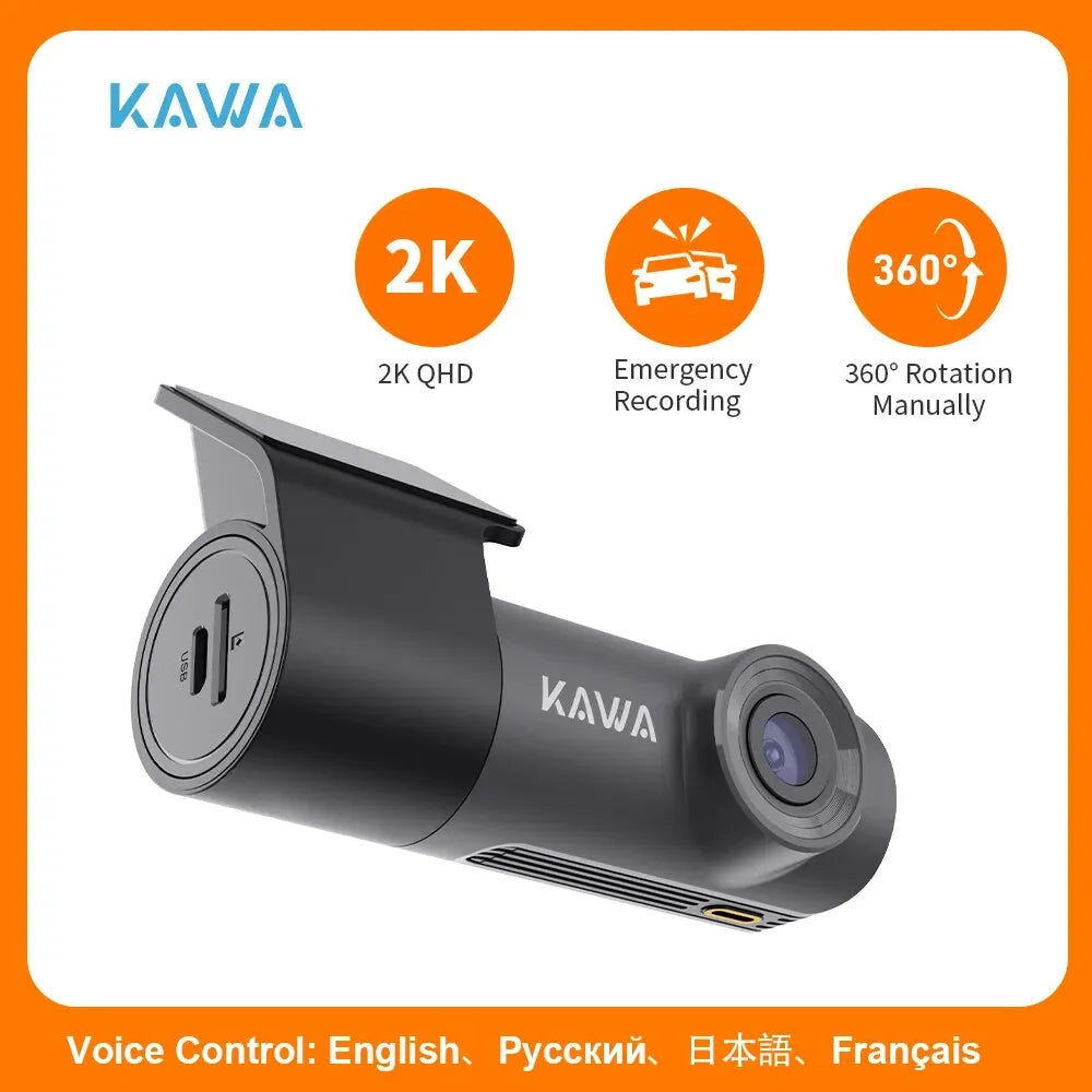 DashCam Kawa Enregistreur Vidéo 2K pour voiture