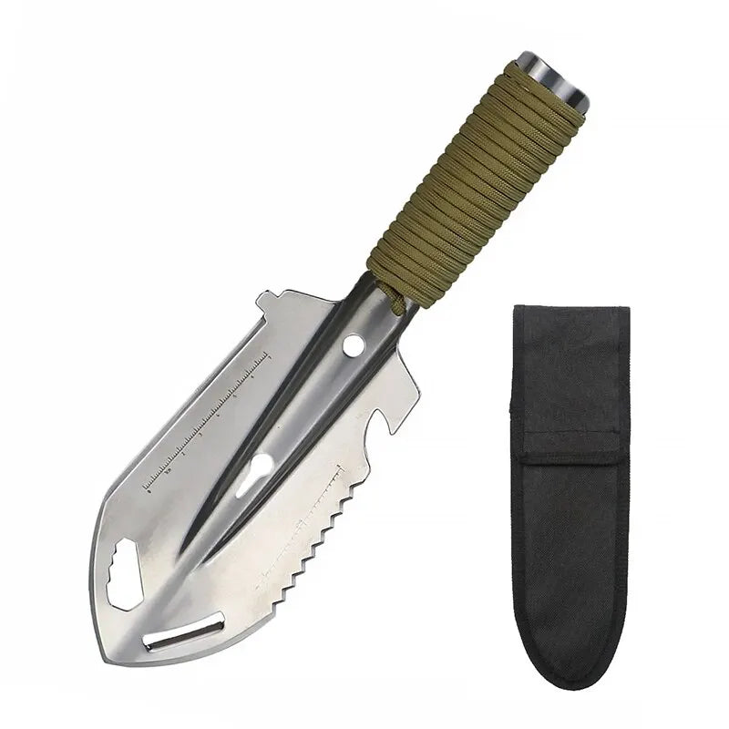 Mini Pelle de Camping & Survie 7 en 1 Multifonctionnelle